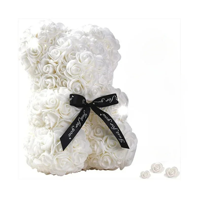 Valentine Gifts Decoration Rose Bear Artificial Flowers