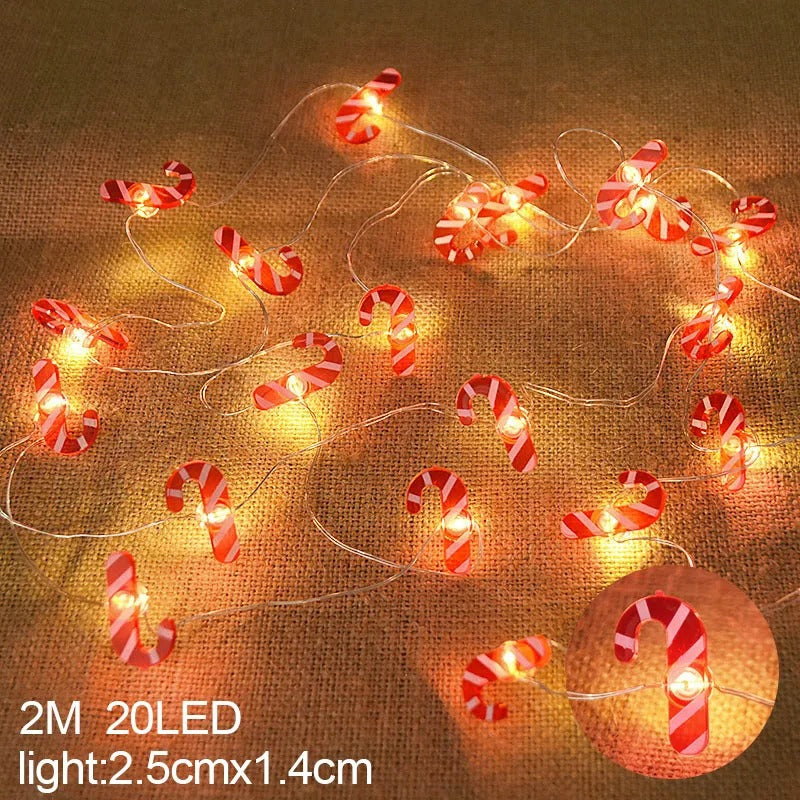 2M 20LED Santa Claus Snowflake LED Light