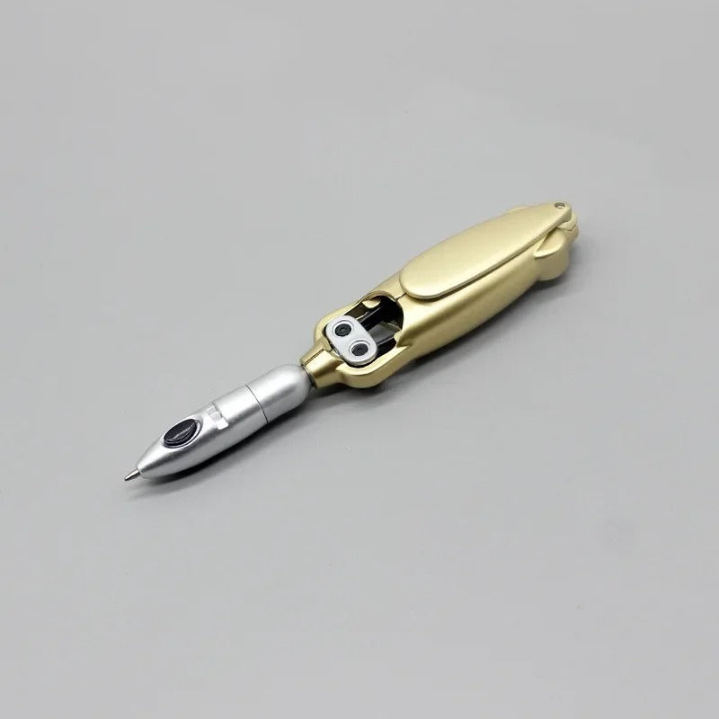 Creative Unique Folding Ballpoint Pen 0.5mm Black Gel