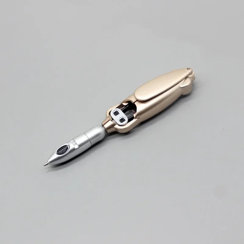 Creative Unique Folding Ballpoint Pen 0.5mm Black Gel