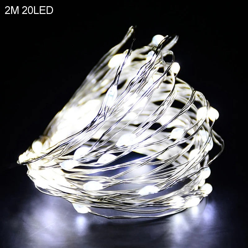 2M 20LED Santa Claus Snowflake LED Light