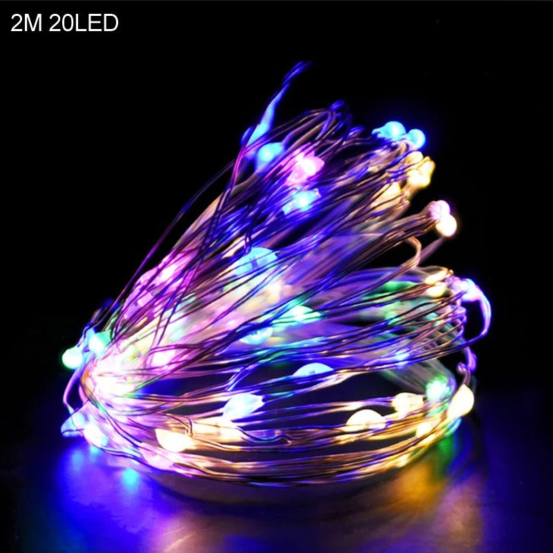 2M 20LED Santa Claus Snowflake LED Light