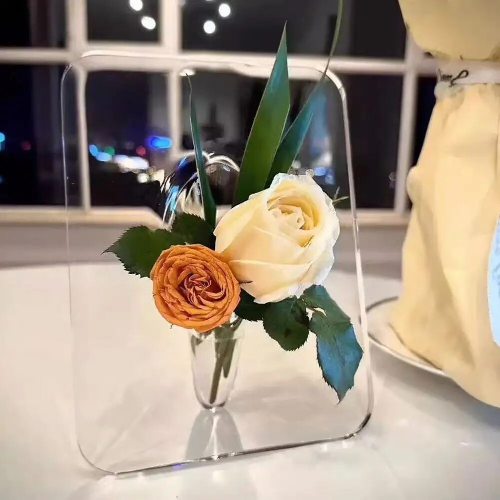 Art Photo Frame Vase Hydroponic Flower Arrangement Decoration