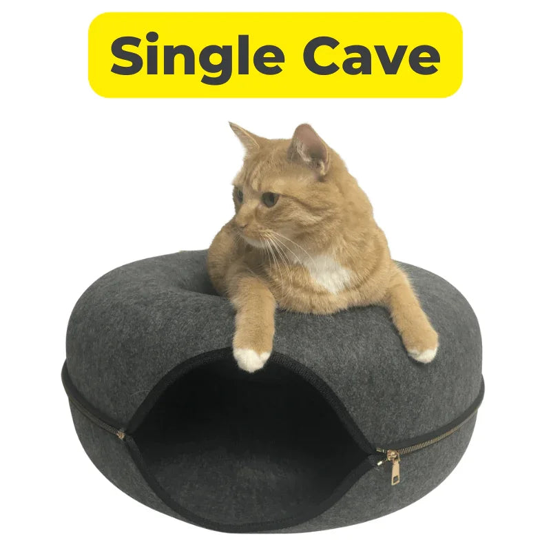 Donut Cat Bed Pet Cat Tunnel