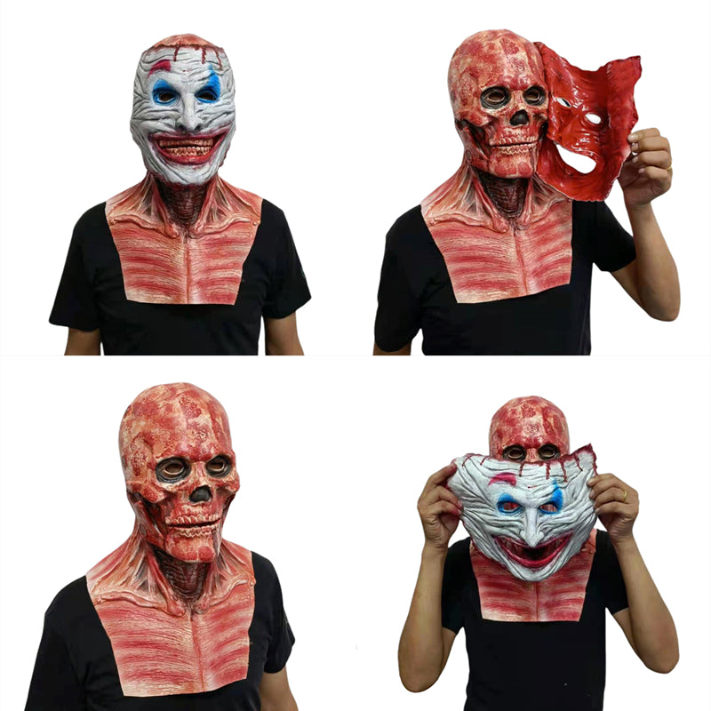 Double-layer Ripped Mask Bloody Horror Skull