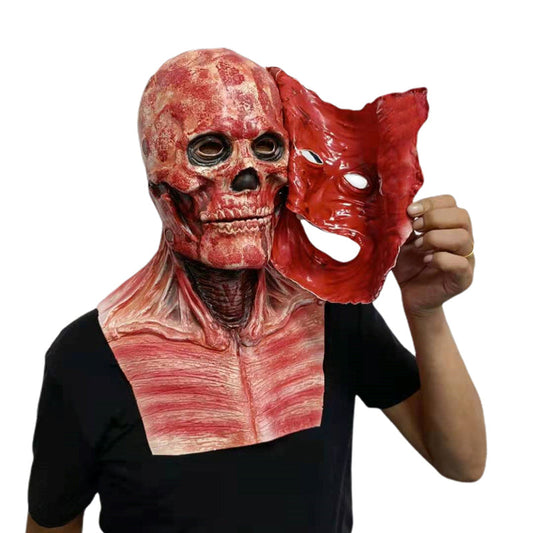 Double-layer Ripped Mask Bloody Horror Skull