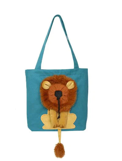 Exposed Head Lion Shape Pet Bag