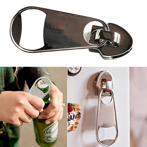 Magnetic Zipper Bottle Opener