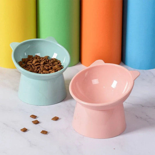 Tilted High Pet Food Water Bowl