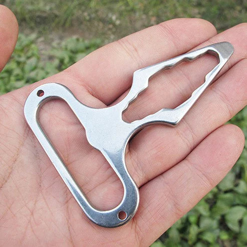 Stainless Steel Multi Functional Camping Wrench Tool