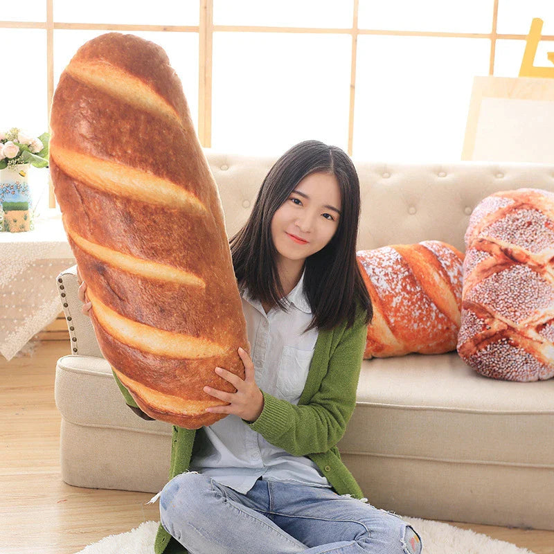 3D Creative Simulation Bread Shape Pillow