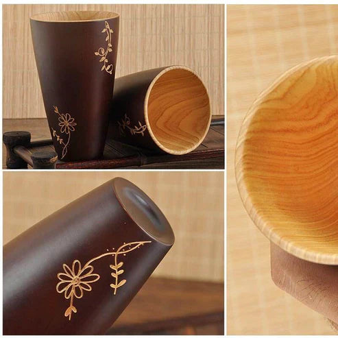 Natural Wooden Japanese Cup