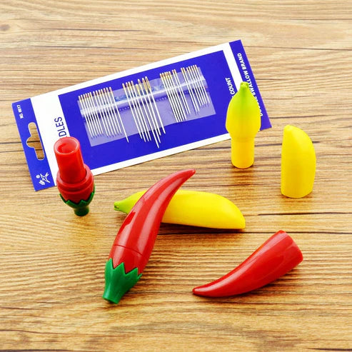 Chili Pepper Sewing Needle Toothpick Holder Case