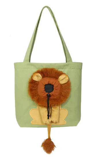 Exposed Head Lion Shape Pet Bag