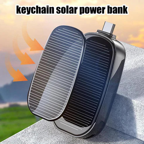 Mini Solar Keychain Power Bank