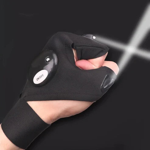 Fingerless Gloves LED Flashlight Torch