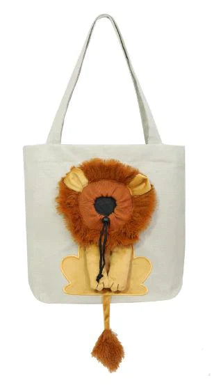 Exposed Head Lion Shape Pet Bag