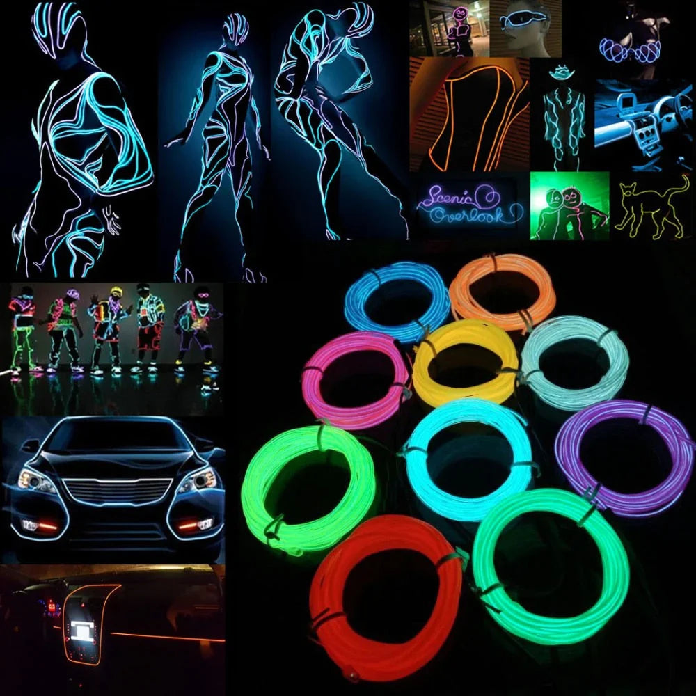 LED Neon DIY Luminous Costume Light