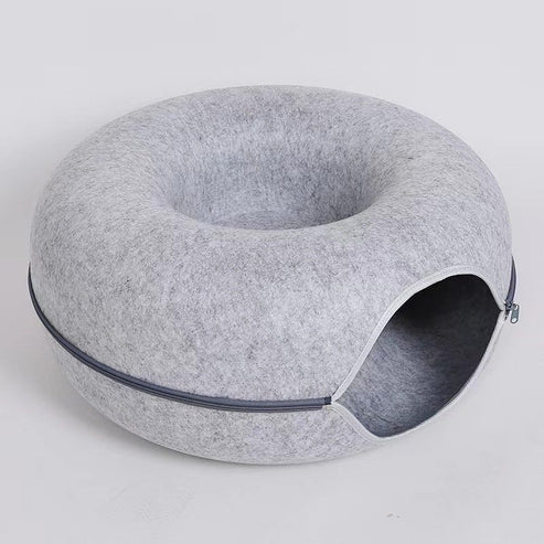 Donut Cat Bed Pet Cat Tunnel