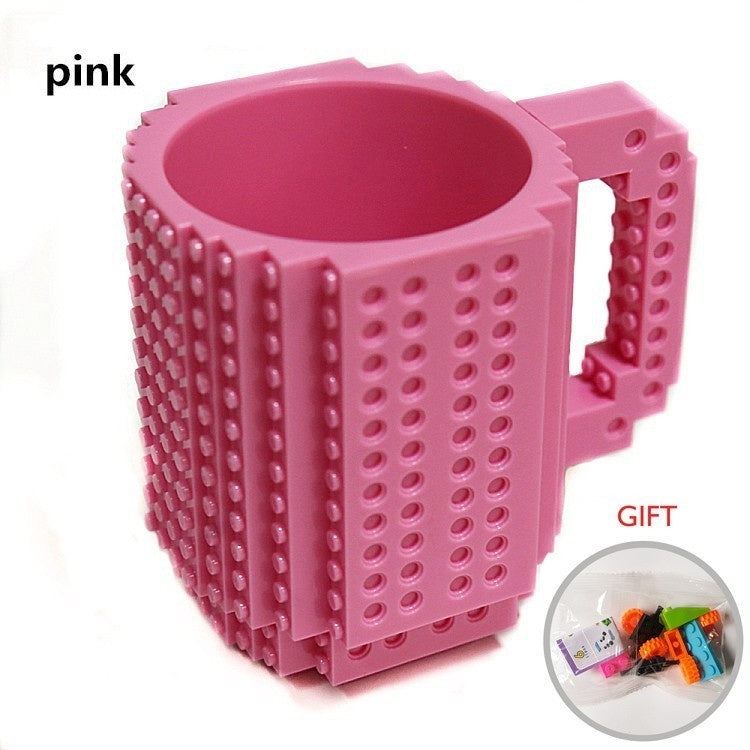 350ml Cup Creative Build-on Brick Mug Cups Drinking Water Holder Building Blocks Design Birthday Gifts