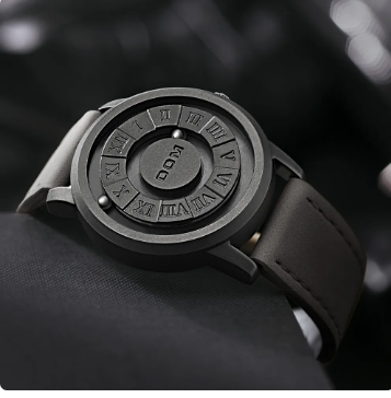 DOM Trend Concept New Personality Men's Watch Creative Scrolling Pointer magnetic force