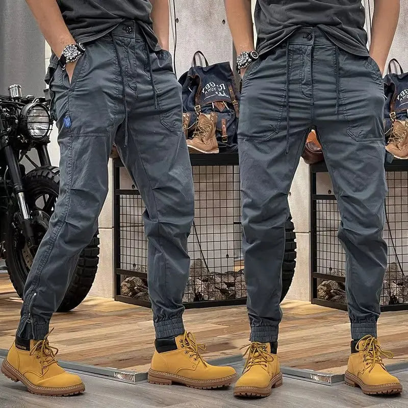 Camo Navy Trousers Man Harem Y2k Tactical Military Cargo