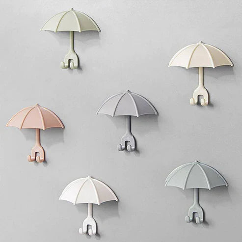 3pcs Set Cute Umbrella Toothbrush Hook