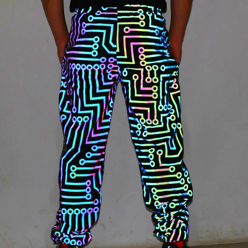 Holographic Reflective “Circuit Pattern” Jacket