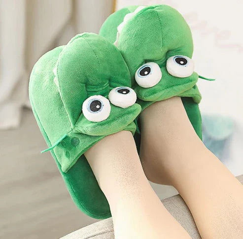 Comfy Crocodile Plush Slippers