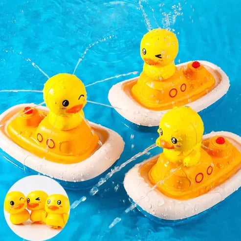 Electric Duck Boat Spray Bath Toy