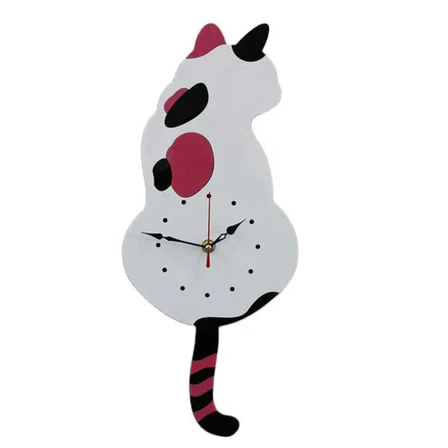 Cat Tail Wall Clock