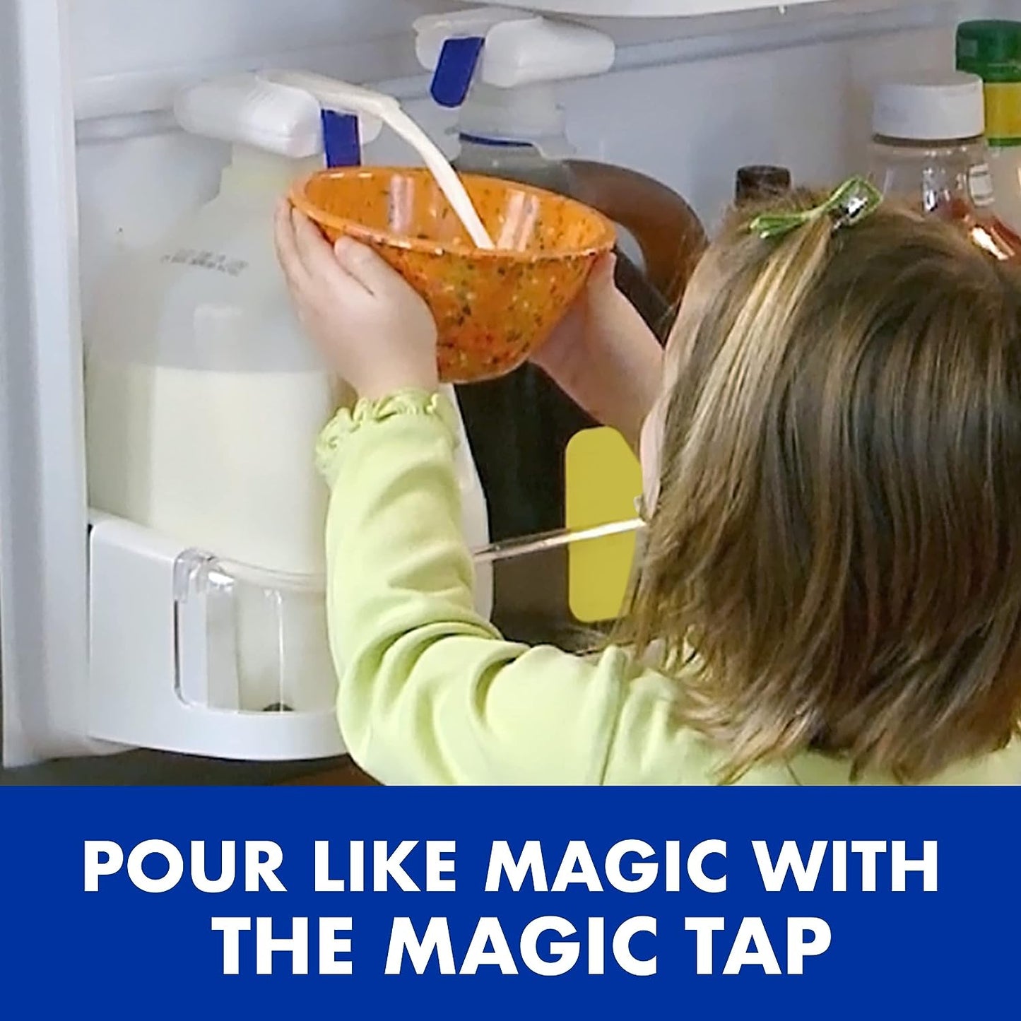 Automatic Drink Dispenser - Hands-Free Beverage Dispenser for Fridge - Perfect for Milk, Juice