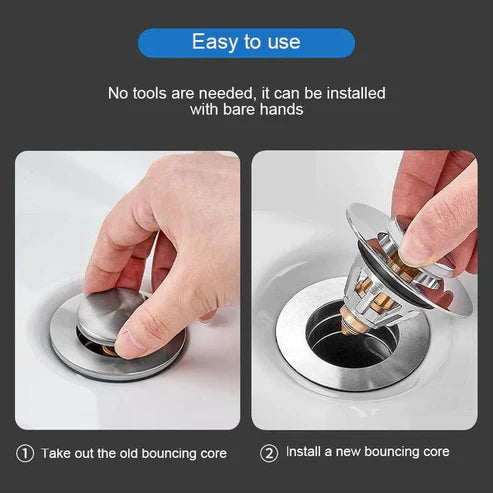 Universal Pop-Up Sink Drain Filter Plug