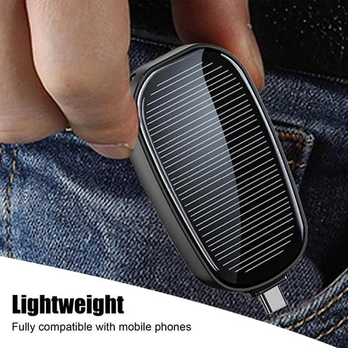 Mini Solar Keychain Power Bank