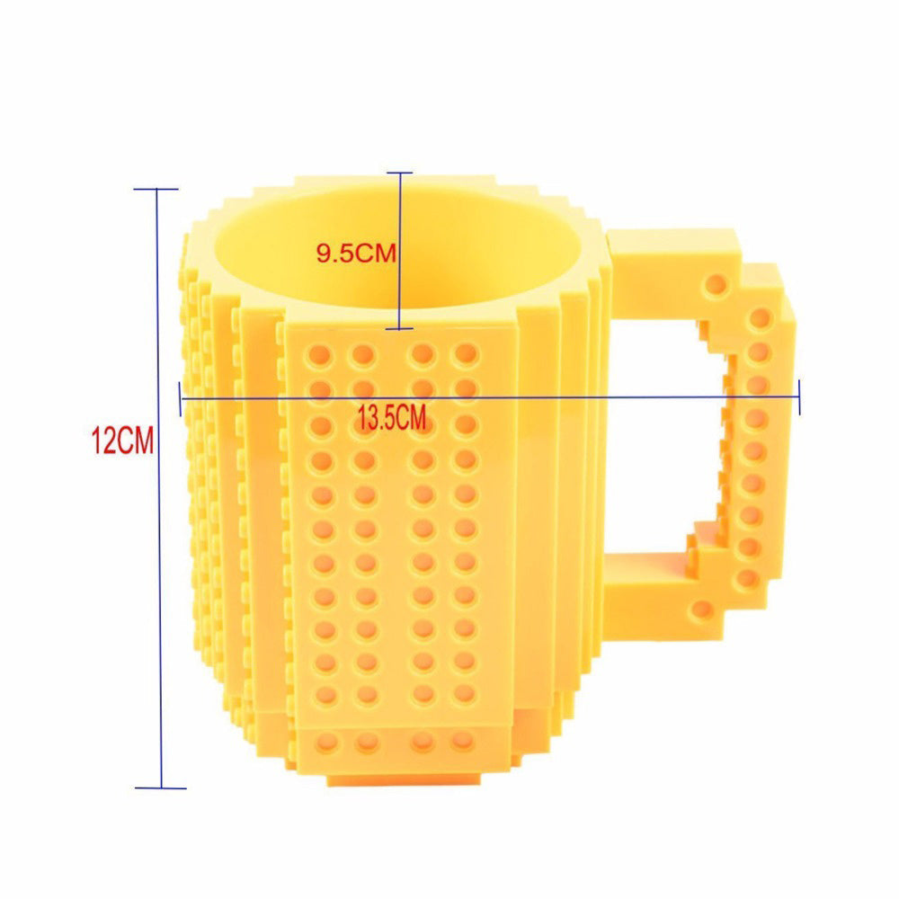 350ml Cup Creative Build-on Brick Mug Cups Drinking Water Holder Building Blocks Design Birthday Gifts