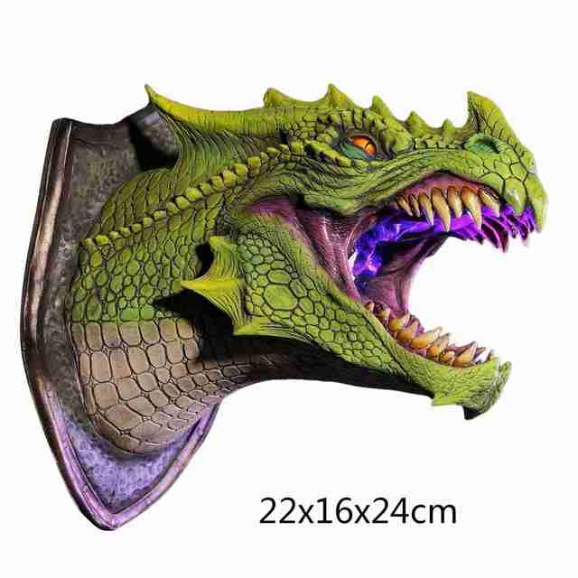 Dragon Legends Prop 3d Wall Mounted Dinosaur Smoke Light Wall