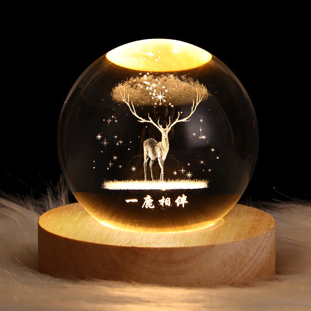 Glowing Planetary Galaxy Astronaut Crystal Ball Night Lights