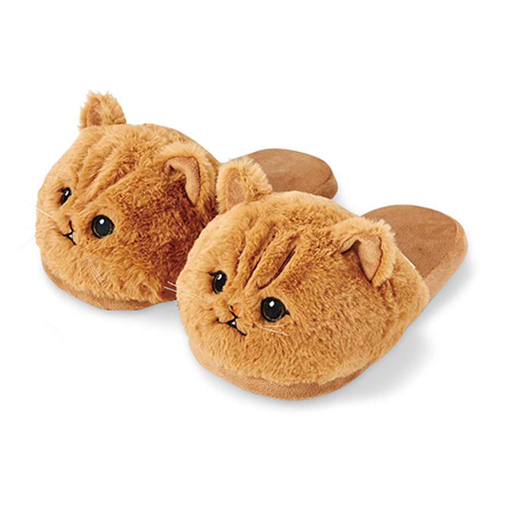 Unisex New Cotton Slippers Cute Cat face Fluffy Fur Slippers