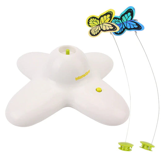 Interactive Flutter Bug Cat Toy 360