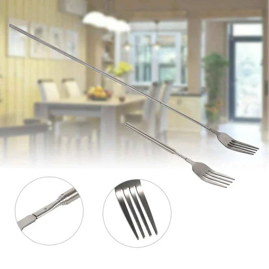 Telescopic Extendable Dinner Fruit Dessert Long Handle Fork