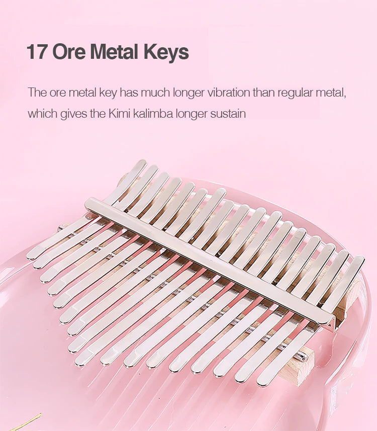 Kalimba 17 Key Thumb Piano High Quality transparent