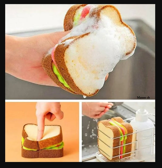 Toast Bread Shape Dish-washing Sponges