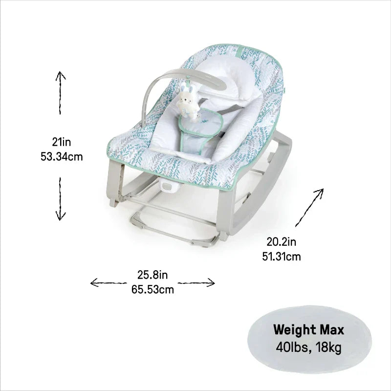 Keep Cozy 3-in-1 Baby Bouncer Seat & Infant To Toddler Rocker Children's Bed