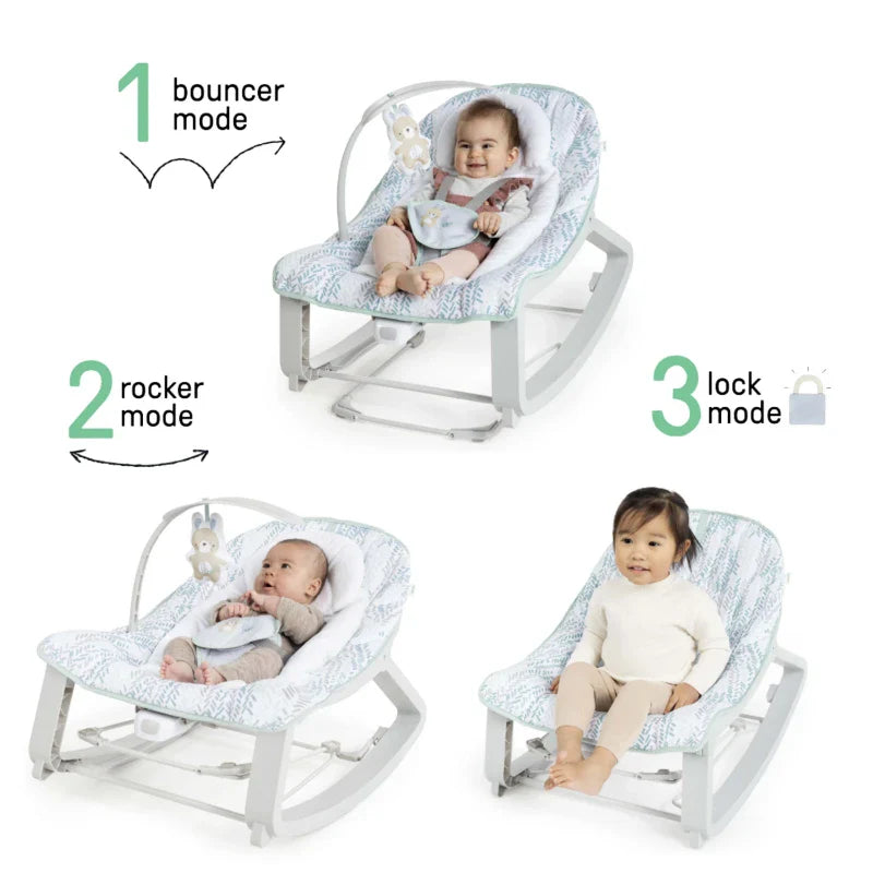 Keep Cozy 3-in-1 Baby Bouncer Seat & Infant To Toddler Rocker Children's Bed