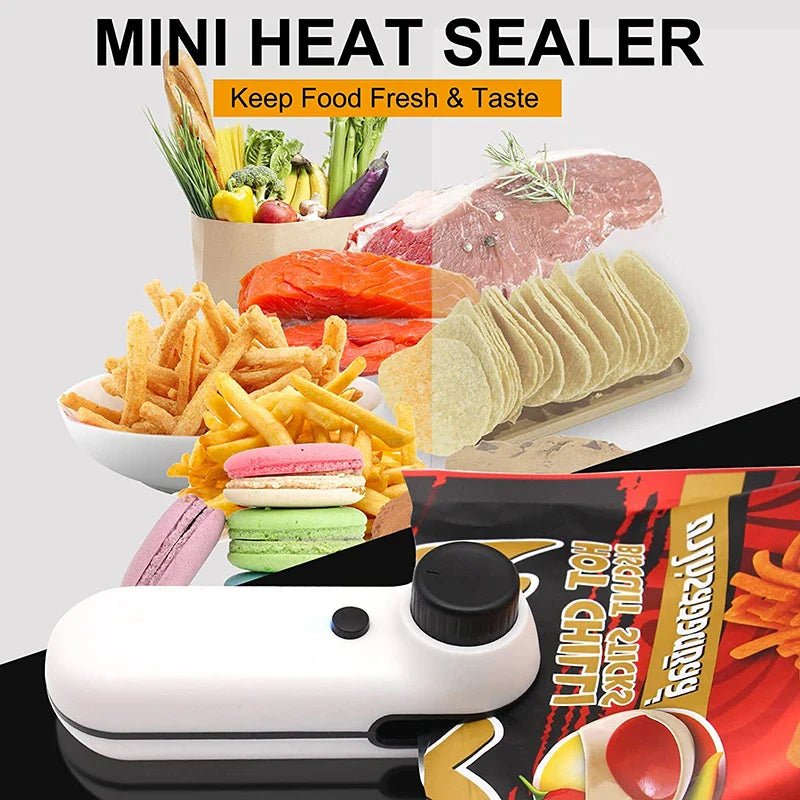 Mini Bag Sealer 2 in 1 USB Rechargeable Heat Sealer and Cutter