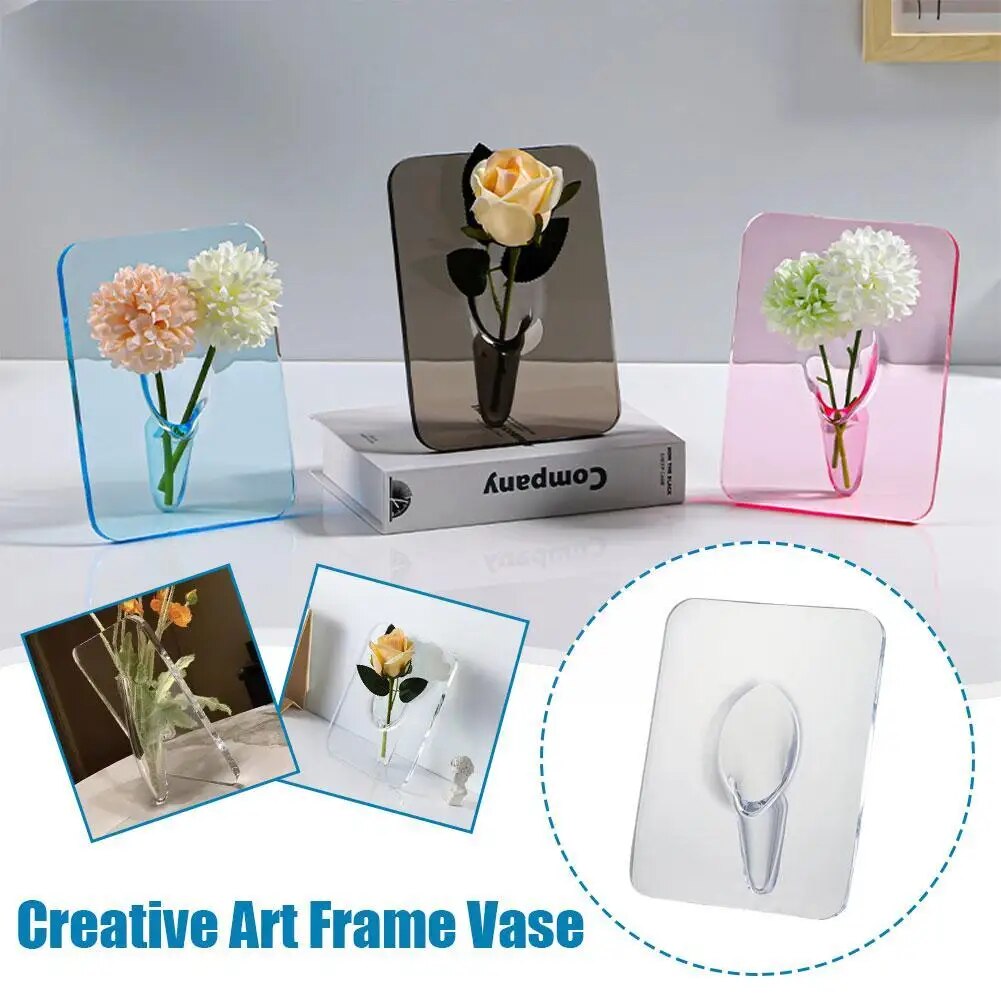 Art Photo Frame Vase Hydroponic Flower Arrangement Decoration