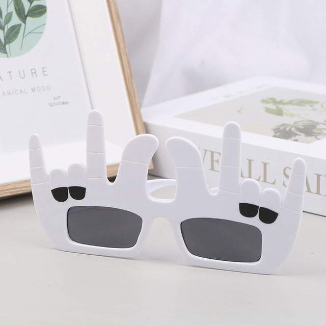 Creative Vertical Middle Finger Glasses Decoration Props Funny Sunglasses Dance Party Performance Selfie Props Glasses