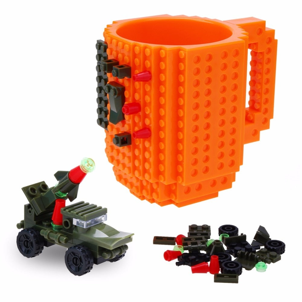 350ml Cup Creative Build-on Brick Mug Cups Drinking Water Holder Building Blocks Design Birthday Gifts