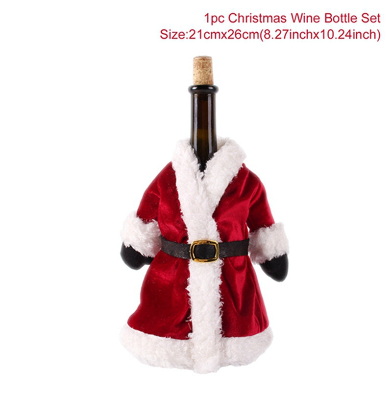 Christmas Wine Bottle Cover Merry Christmas Decorations