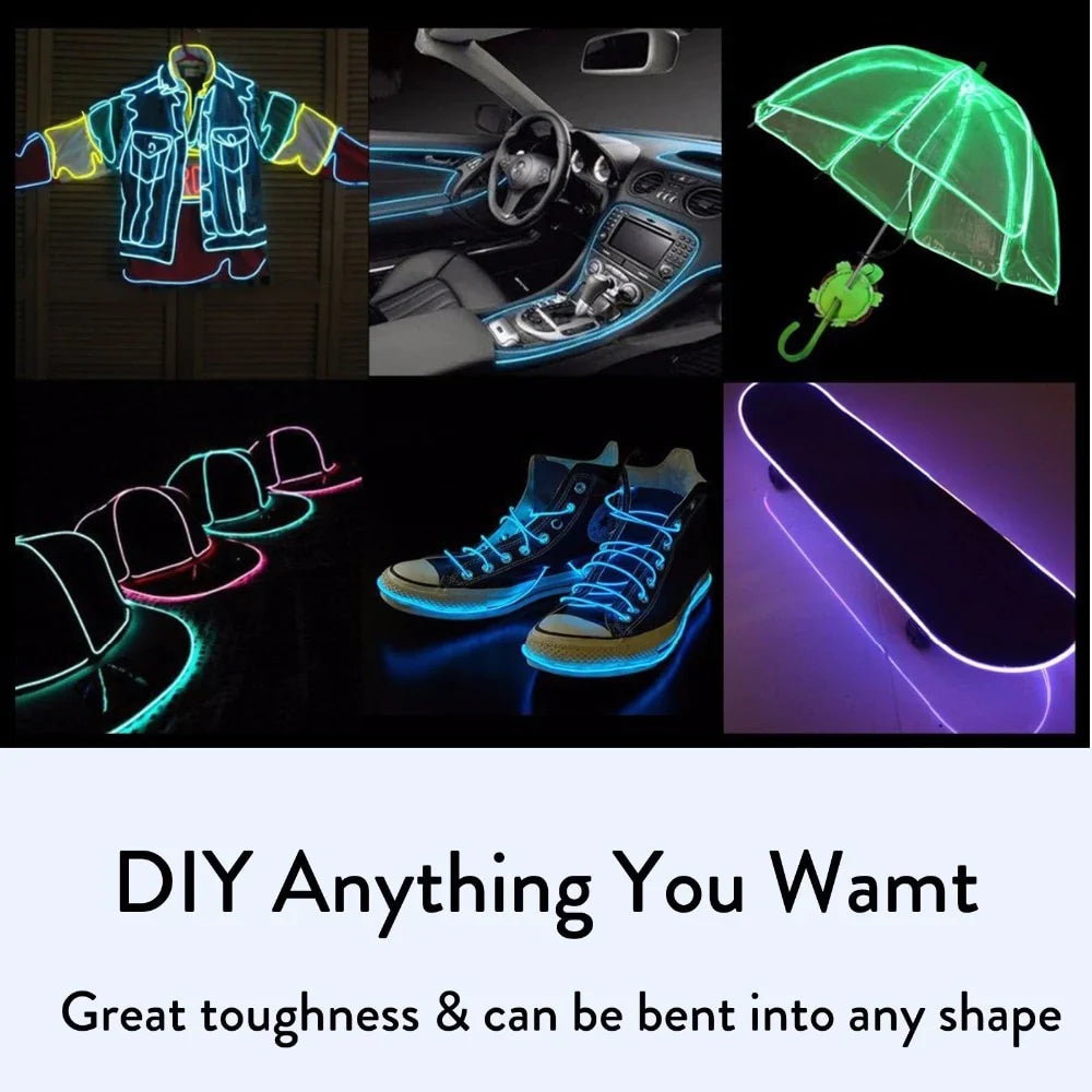 LED Neon DIY Luminous Costume Light